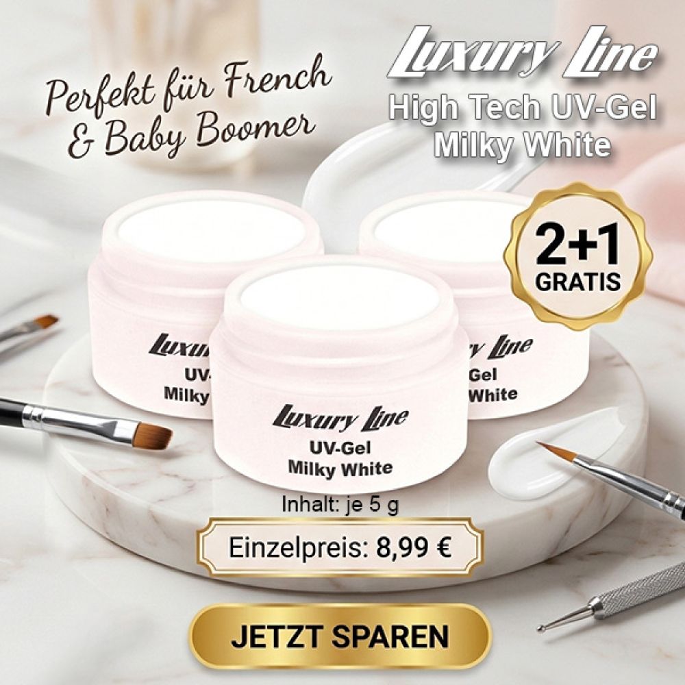 2+1 AKTION: Luxury Line UV Gel Milky White 5g